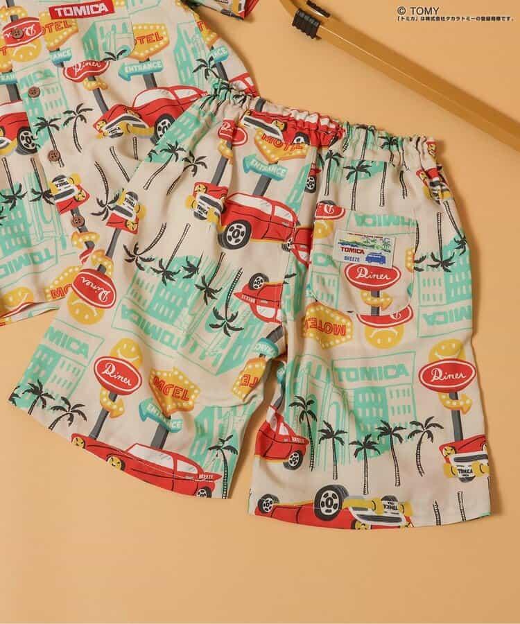 TOMICA×BREEZE 可成套搭配 夏威夷風 五分丈 休閒短褲