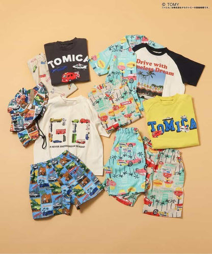 TOMICA×BREEZE 可成套搭配 夏威夷風 五分丈 休閒短褲