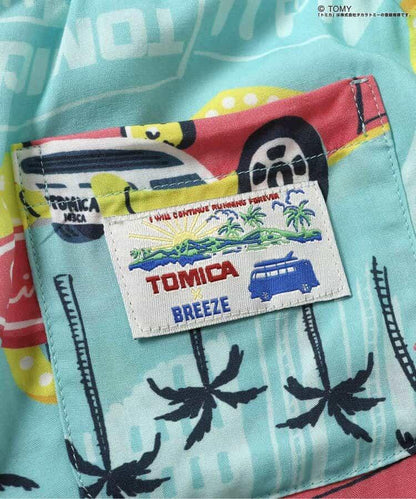 TOMICA×BREEZE 可成套搭配 夏威夷風 五分丈 休閒短褲
