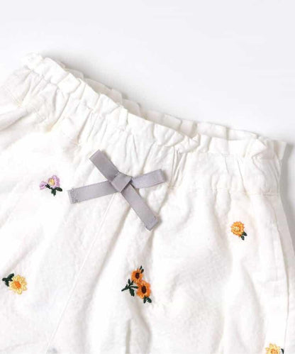 リンク 拼色刺繡休閒短褲