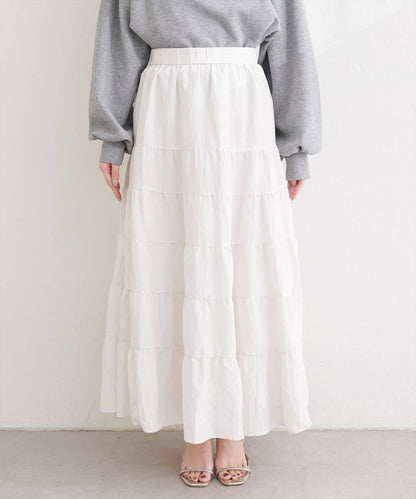 natural couture 緞面層疊半身裙