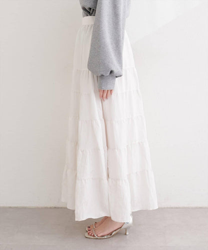 natural couture 緞面層疊半身裙