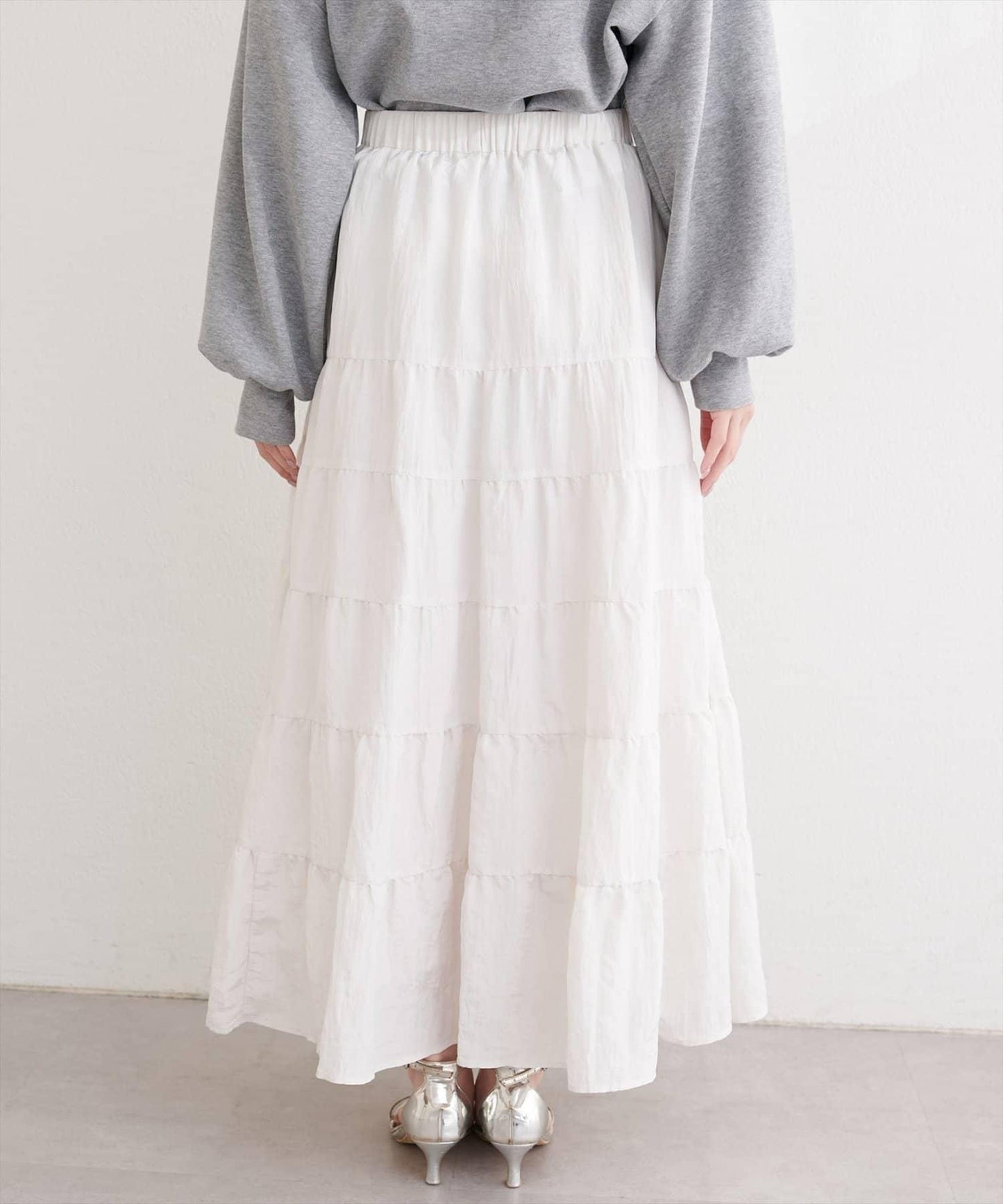 natural couture 緞面層疊半身裙