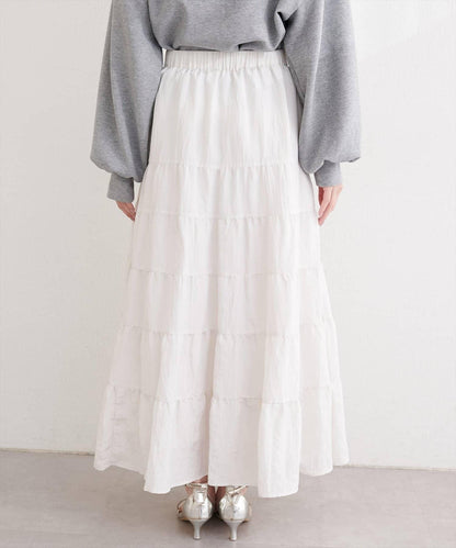 natural couture 緞面層疊半身裙