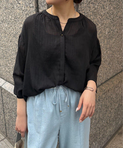 小紐扣紗布襯衫