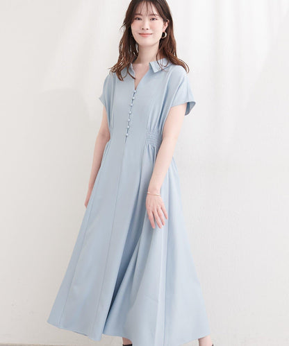 前扣V領設計 連衣裙