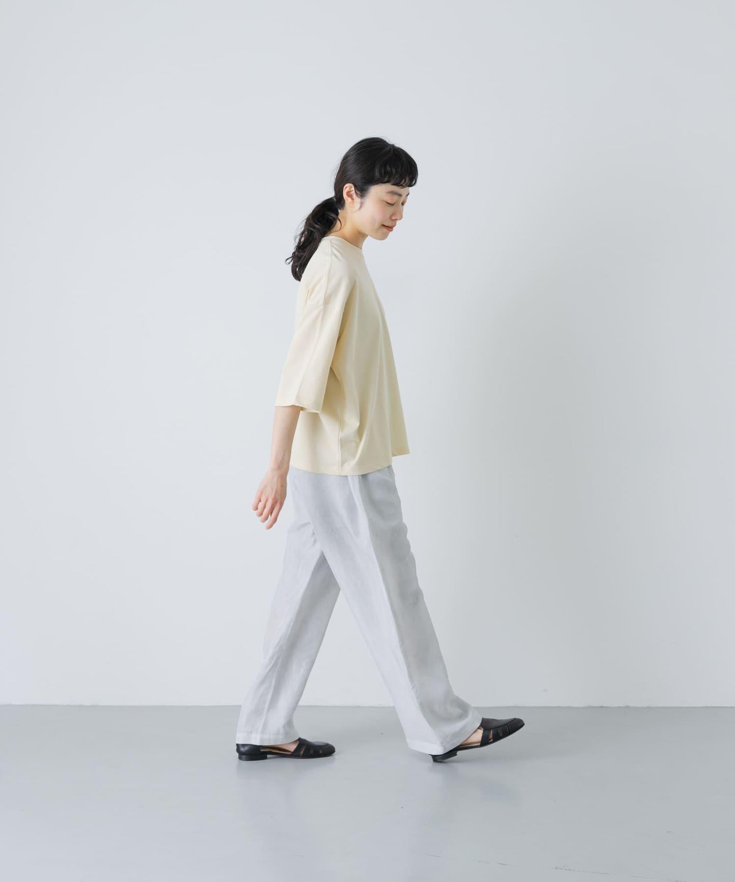 enrica SILK HABUTAE 面料 褲子