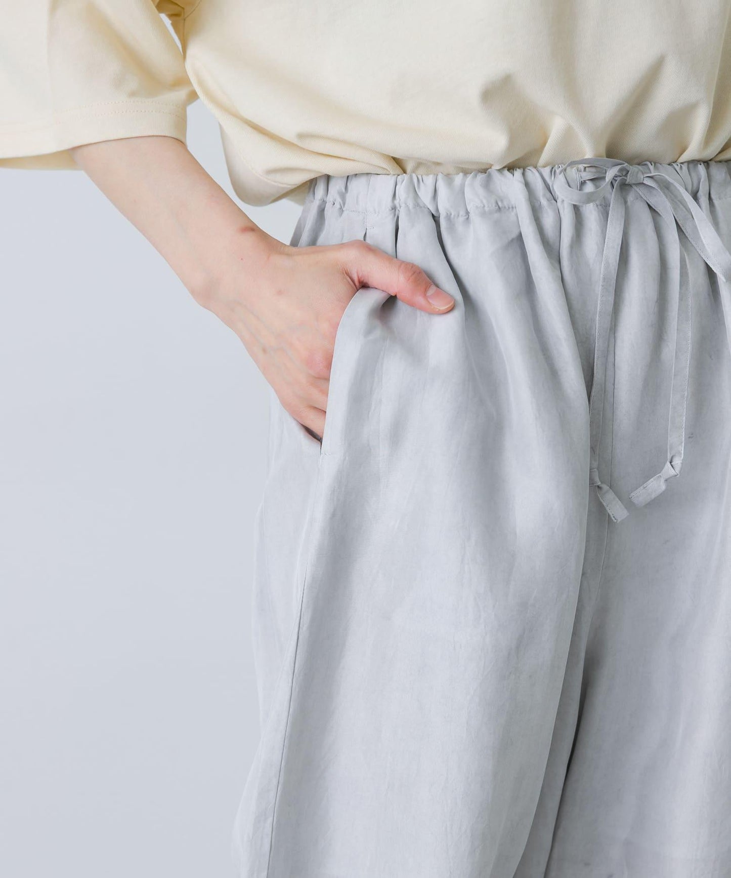 enrica SILK HABUTAE 面料 褲子