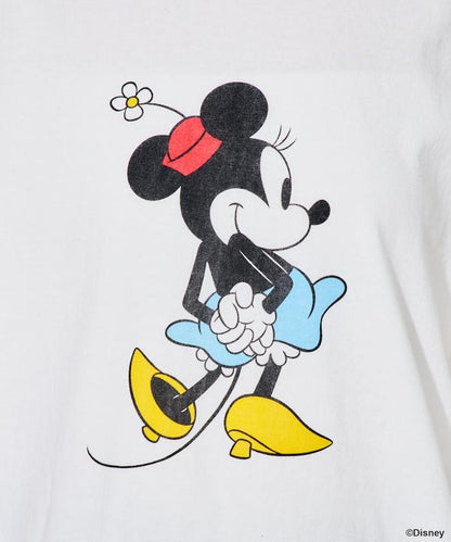 撞色拼邊 MICKEY MOUSE 圖案 T恤