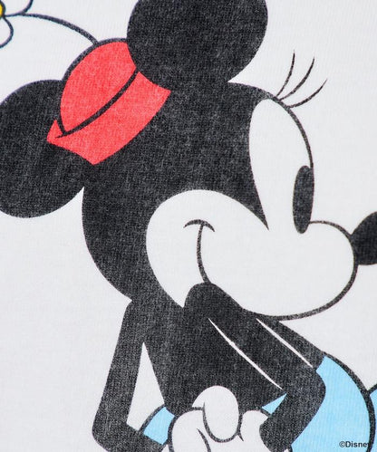 撞色拼邊 MICKEY MOUSE 圖案 T恤