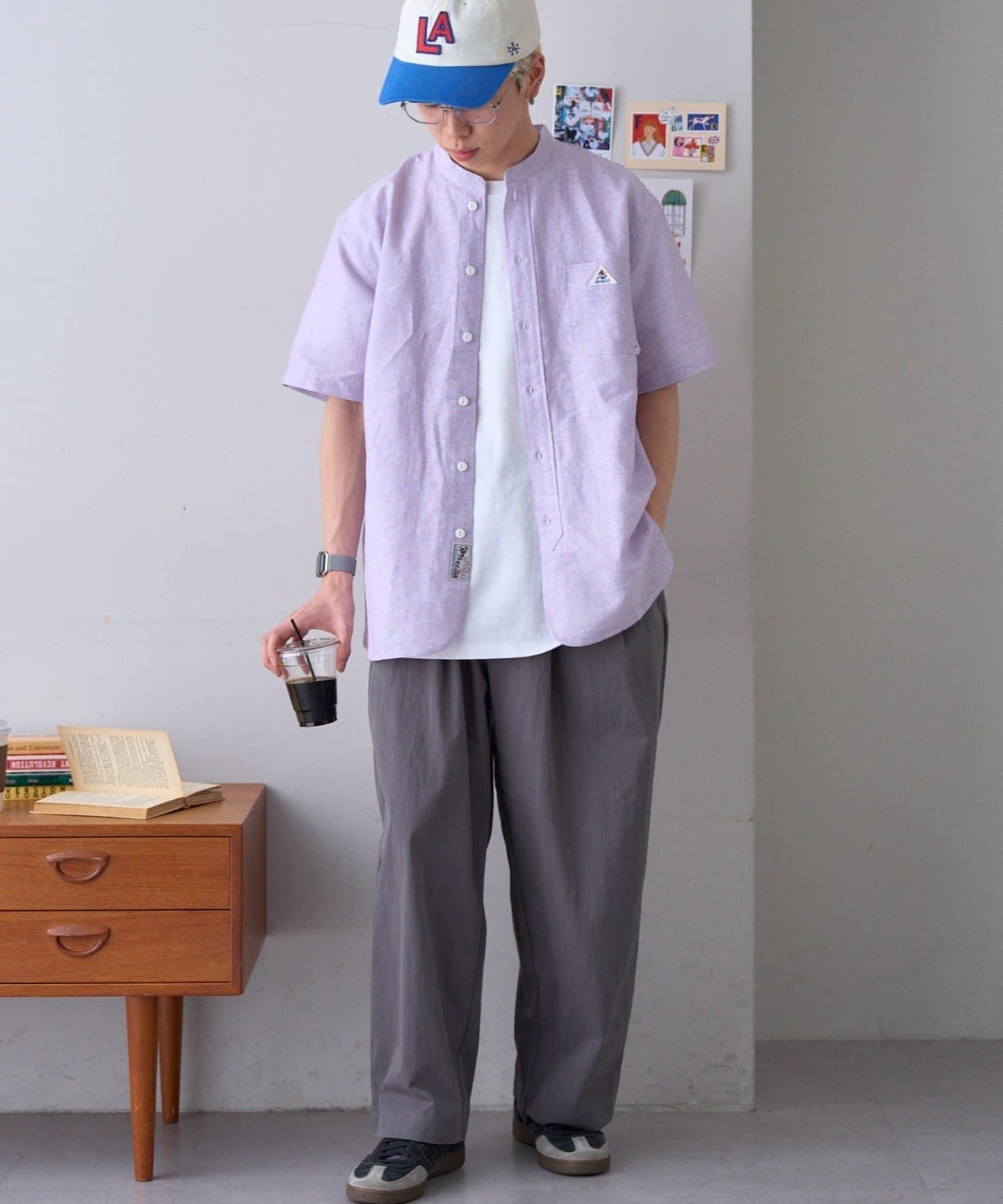 GEVACO 棉麻立領襯衫