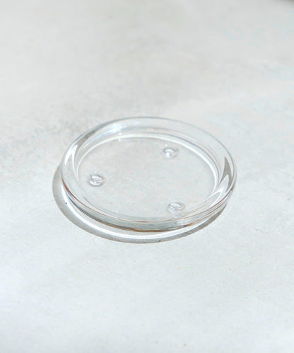 玻璃有邊小盤 10cm