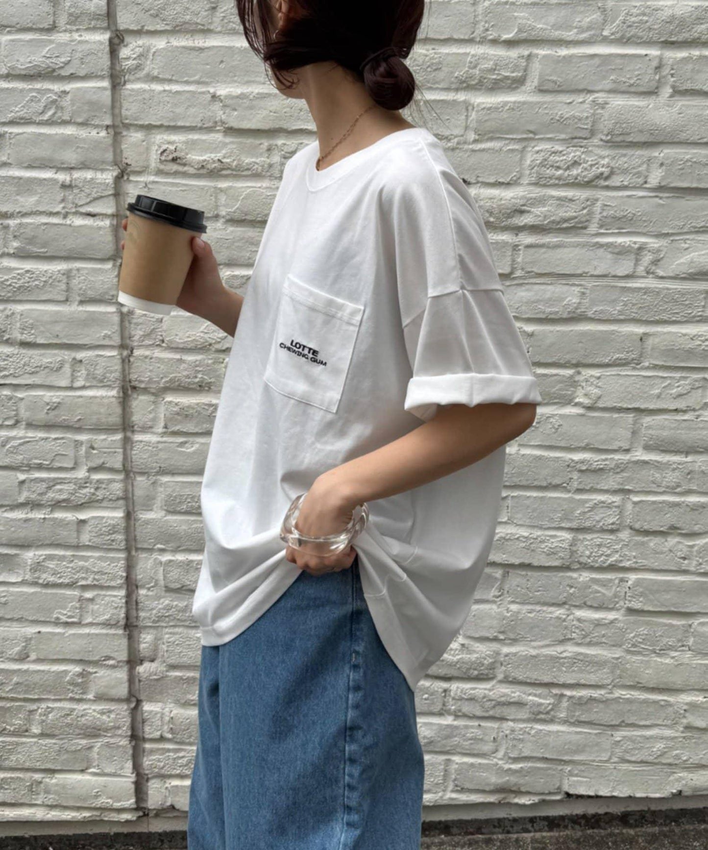 TYPY×LOTTE板ガム 持續冷感 背部logo 板ガム集合圖案 口袋T恤