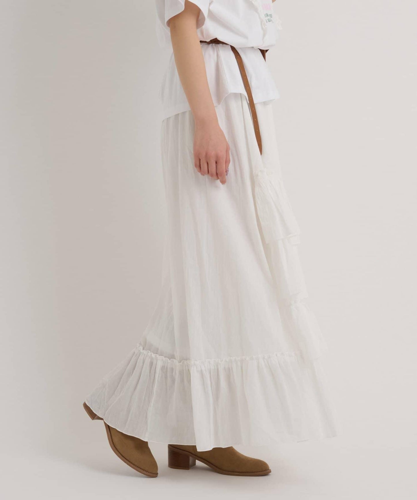 【w closet】不對稱分層半身裙