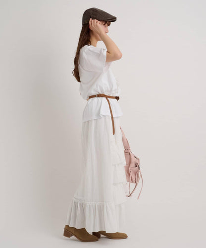 【w closet】不對稱分層半身裙
