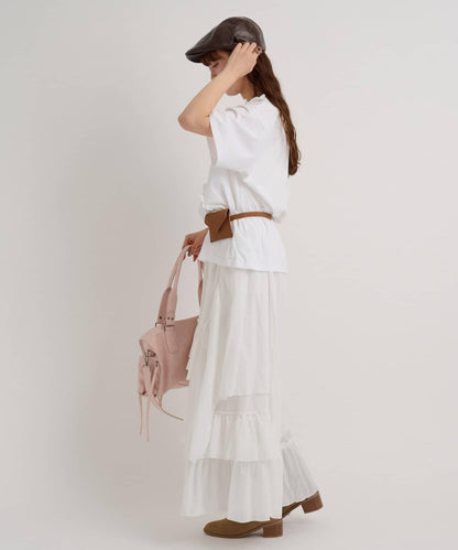 【w closet】不對稱分層半身裙