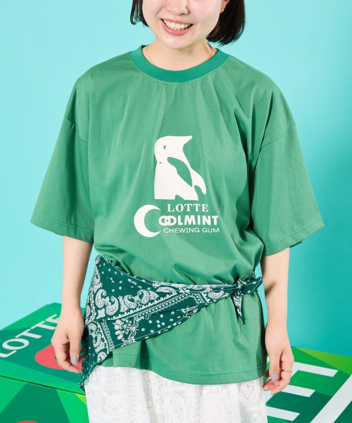 TYPY×LOTTE板ガム 持續冷感 クールミント 短袖T恤