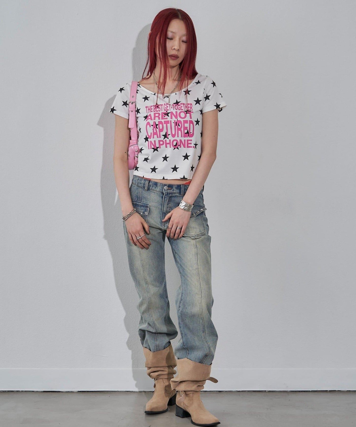 字母星點圖案 S/S TEE 短袖T恤
