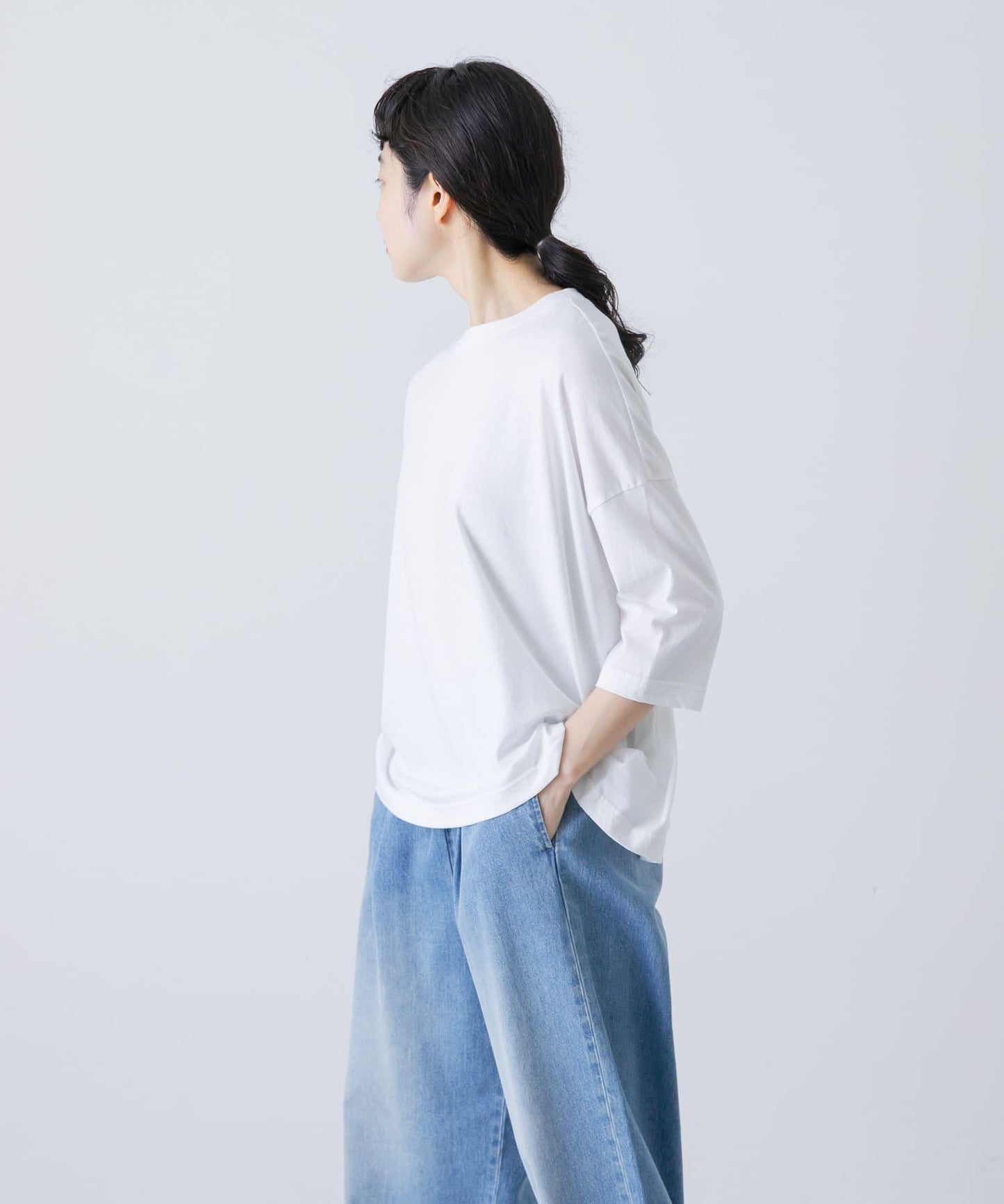 寬鬆六分袖套頭上衣