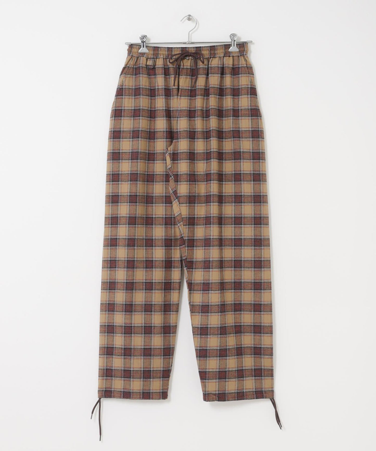 鬆緊設計 FLANNEL 休閒褲 MINE