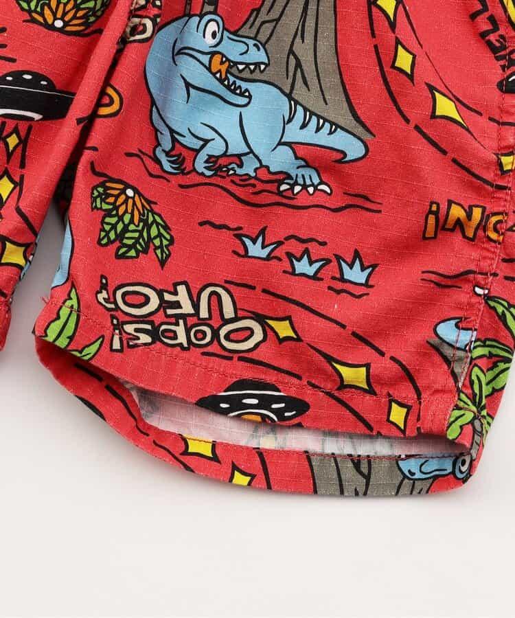 DINO滿版印花 五分短褲