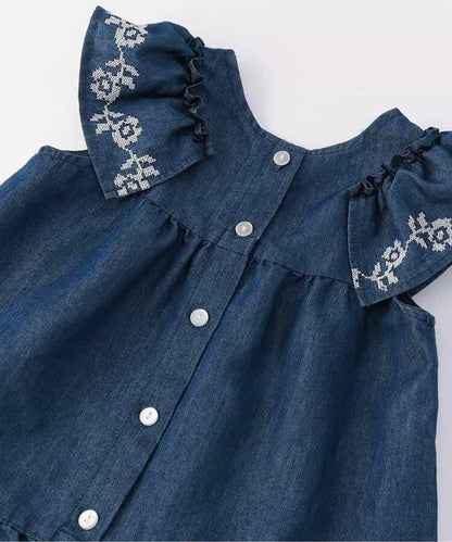 2way交叉刺繡襯衫