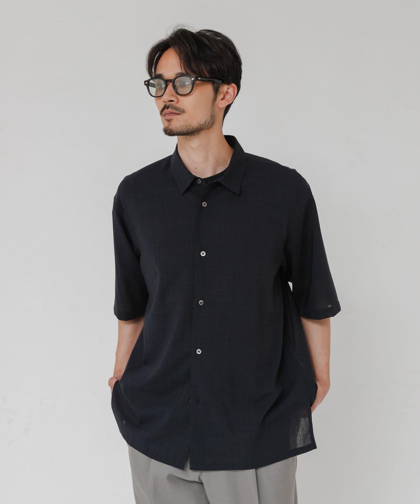 ATON×URBAN RESEARCH 聯名款 WOOL GAUZE 短袖襯衫