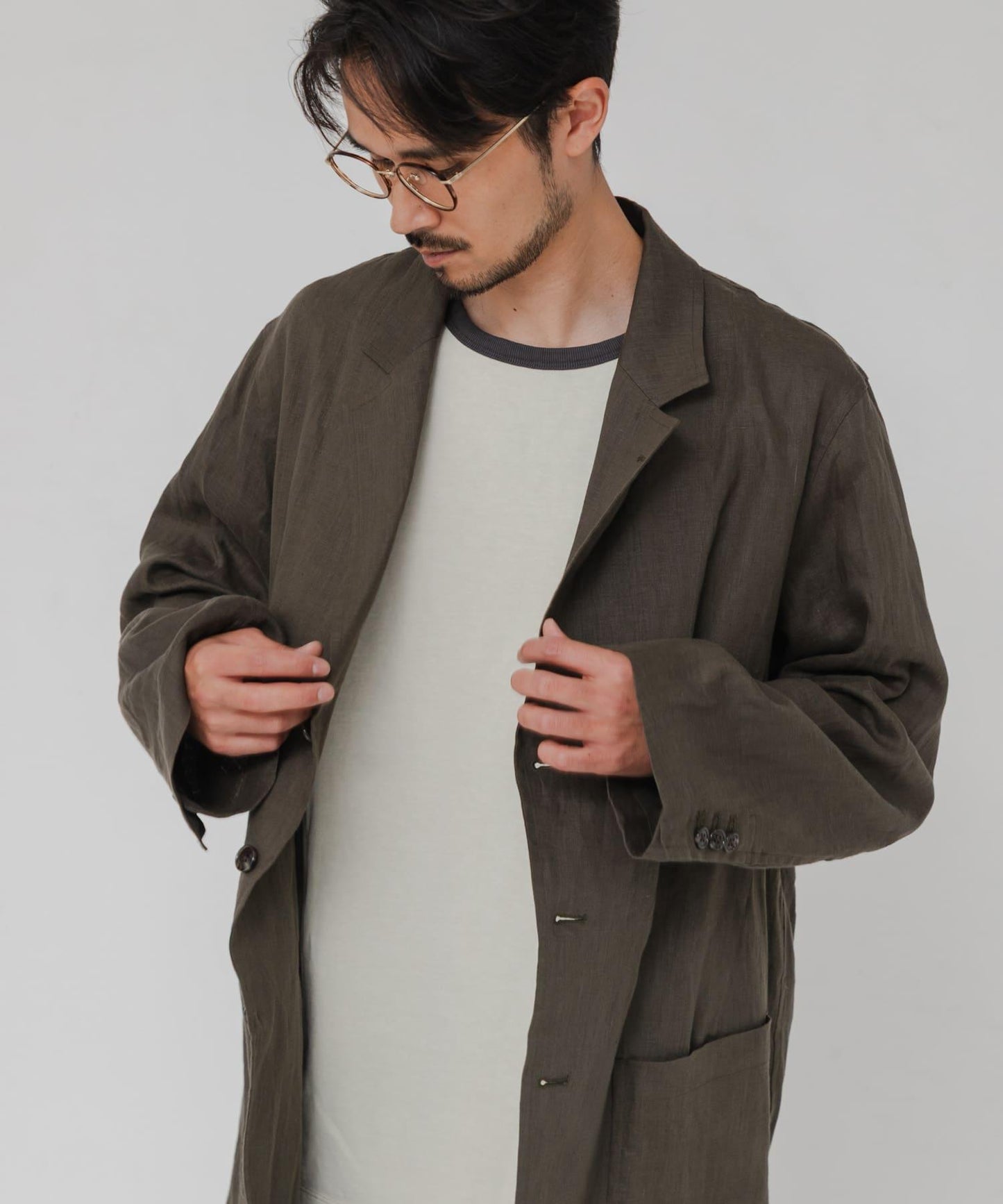 聯名 CHEMISE D'ADAM×URBAN RESEARCH 單排扣襯衫夾克