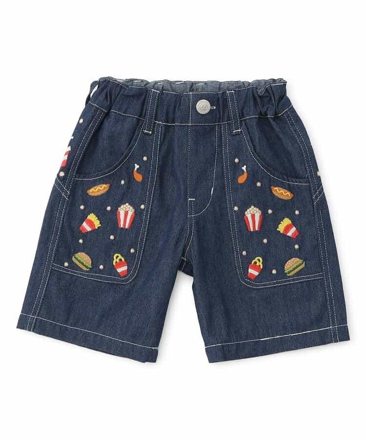 食物刺繡 五分短褲