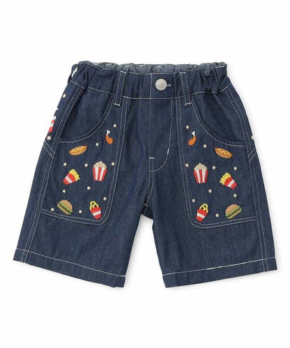 食物刺繡 五分短褲