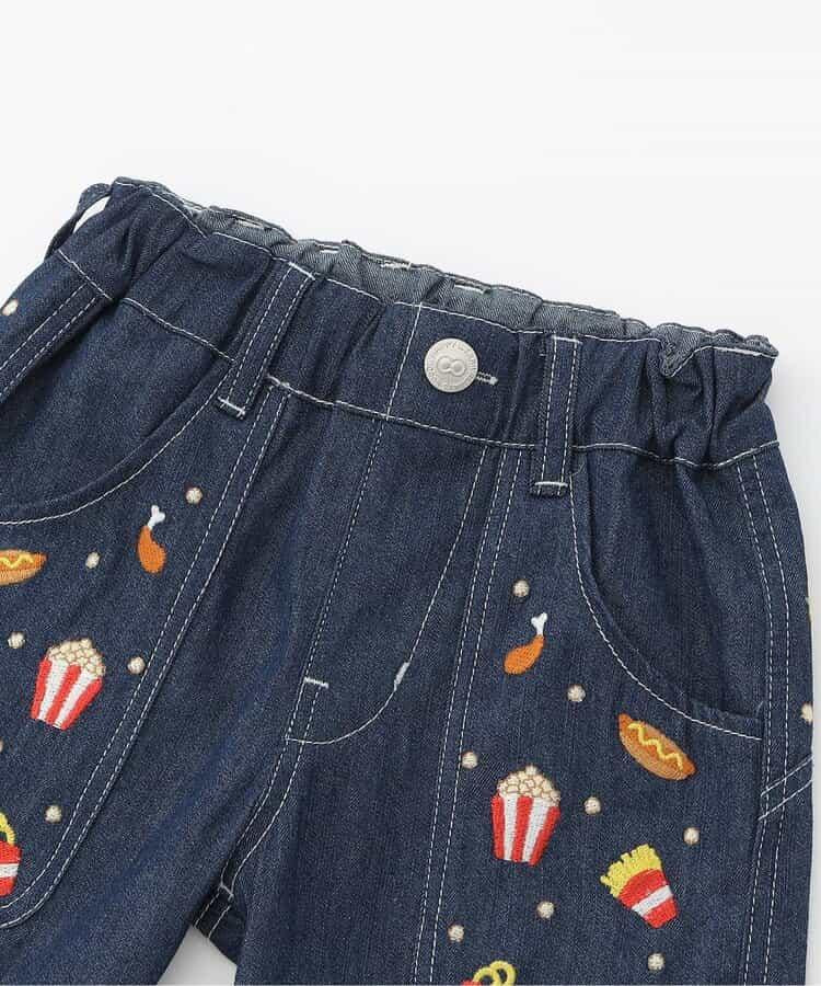 食物刺繡 五分短褲