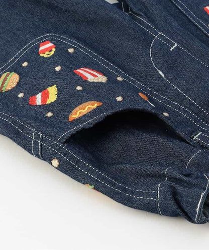 食物刺繡 五分短褲