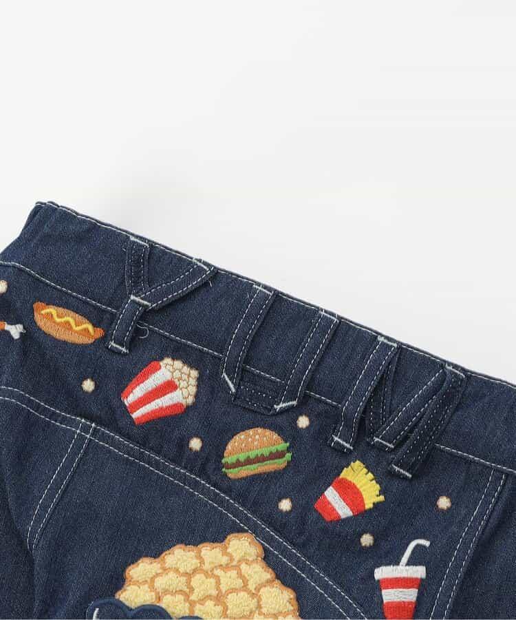食物刺繡 五分短褲