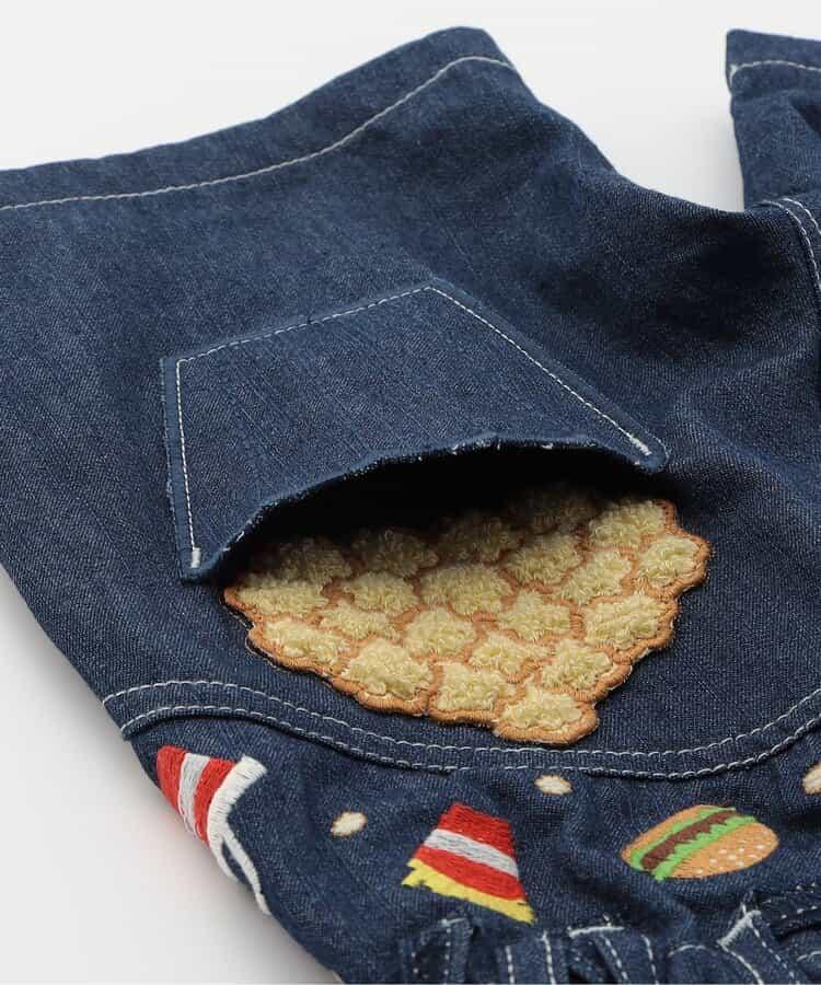 食物刺繡 五分短褲