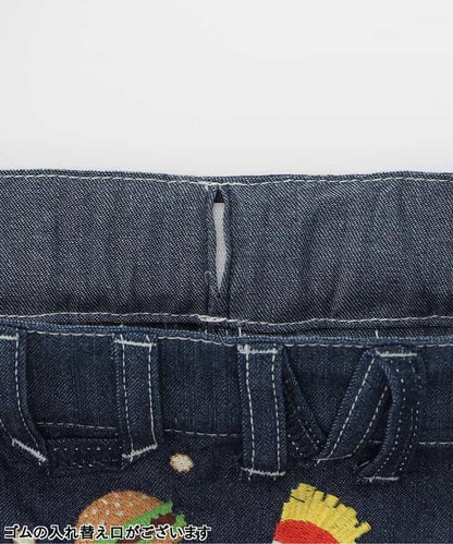 食物刺繡 五分短褲