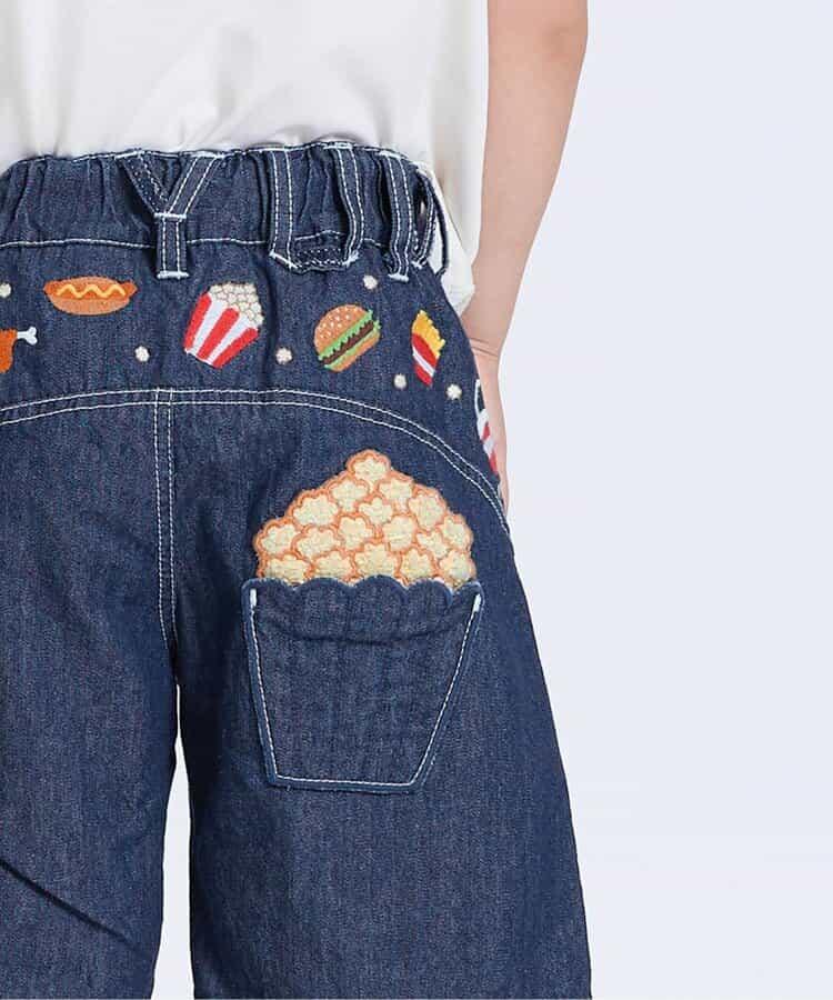 食物刺繡 五分短褲