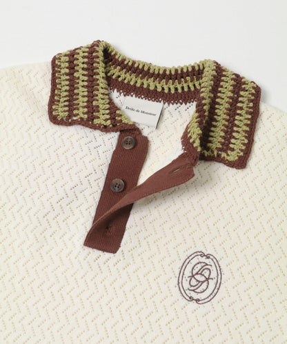 Drole de Monsieur POLO MAILLE AJOURE polo衫
