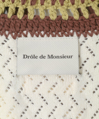 Drole de Monsieur POLO MAILLE AJOURE polo衫
