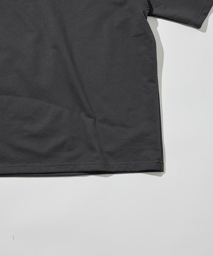 ボックスシルエット 配色ステッチ クルーネック Tシャツ
