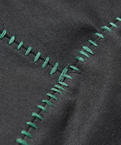 ボックスシルエット 配色ステッチ クルーネック Tシャツ