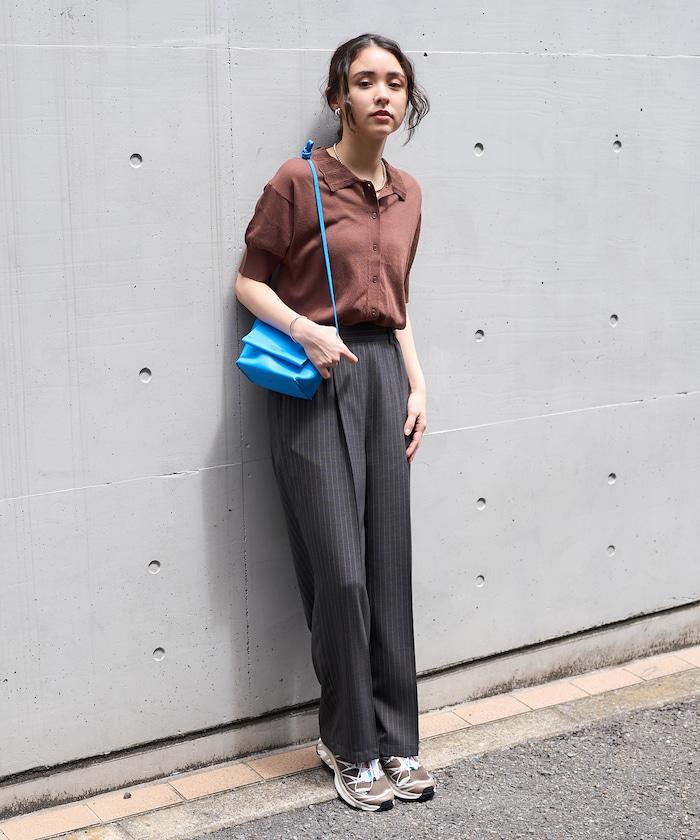 蕾絲領 Polo針織 短袖 針織開衫