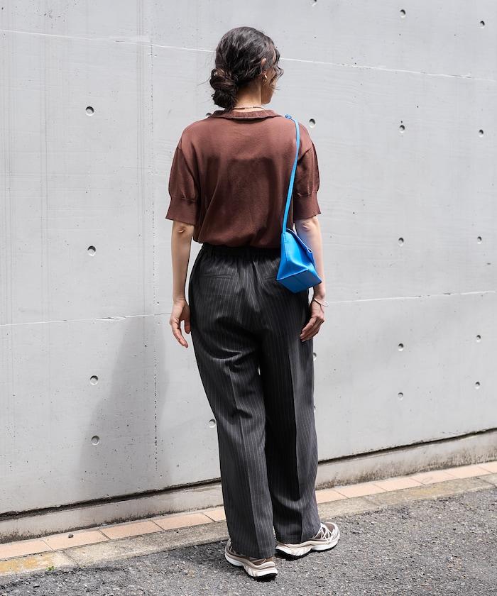 蕾絲領 Polo針織 短袖 針織開衫