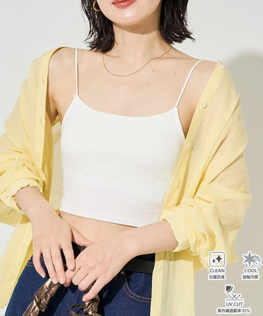 抗菌防臭 接觸冷感 防紫外線 竹纖維 內置胸杯背心