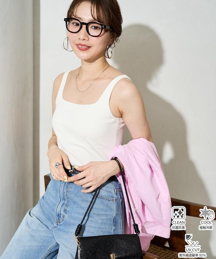 抗菌防臭接觸涼感防紫外 羅紋竹纖維 帶胸墊背心