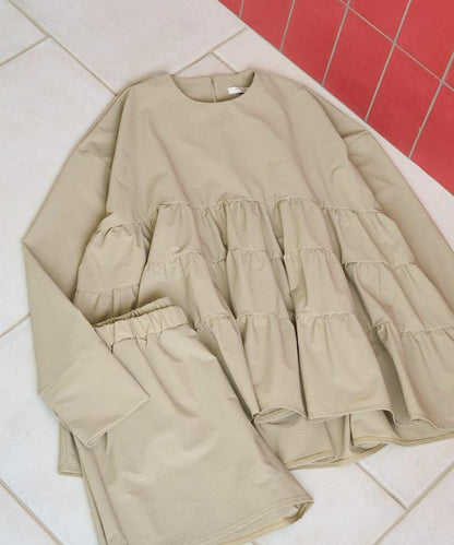 褶皺荷葉邊 長款版型 防曬功能 防曬服套裝