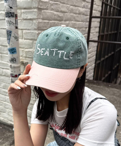 SEATTLE配色logo棒球帽