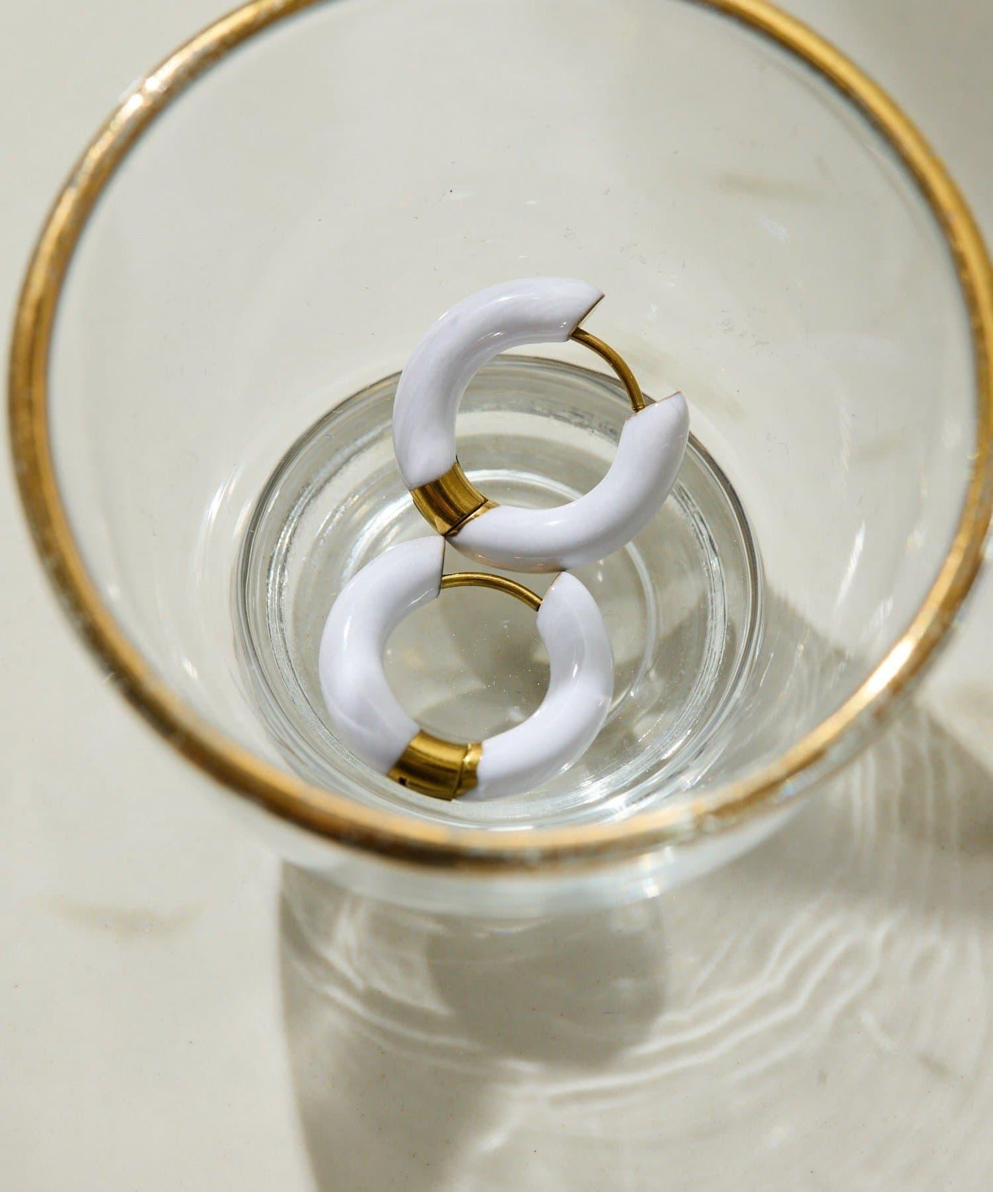 配色圈式耳環