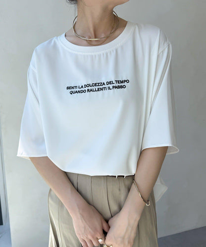 刺繡Logo喬其紗T恤