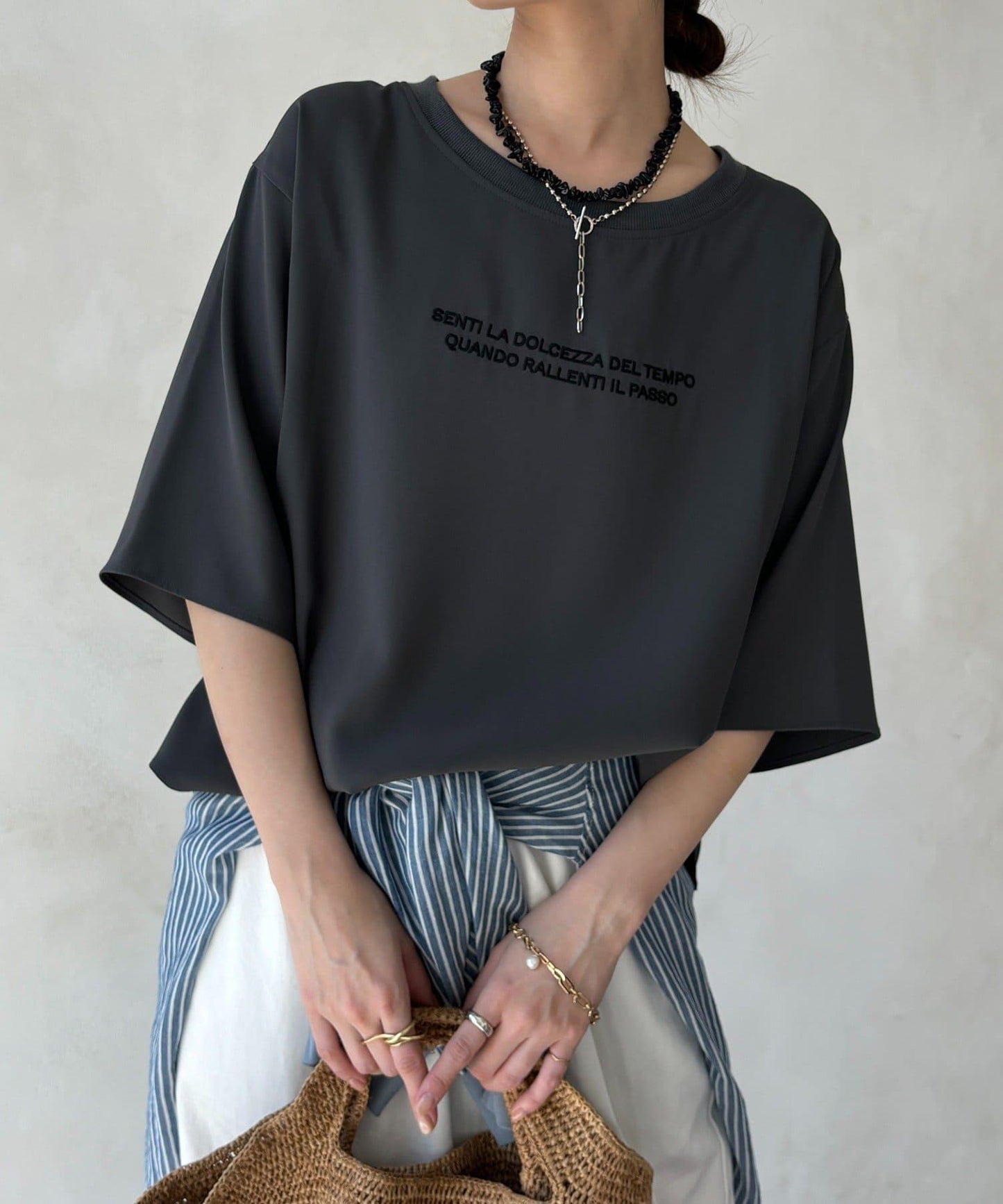 刺繡Logo喬其紗T恤