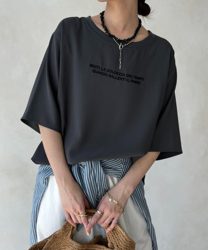 刺繡Logo喬其紗T恤